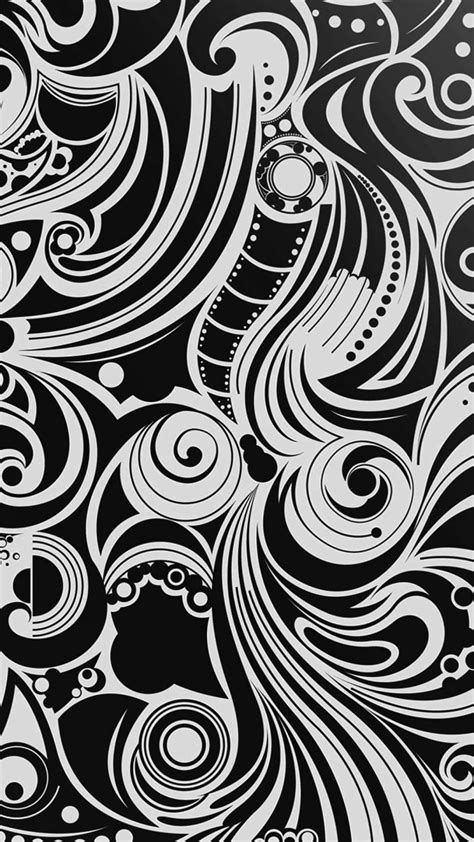 download abstract black and white pattern wallpaper