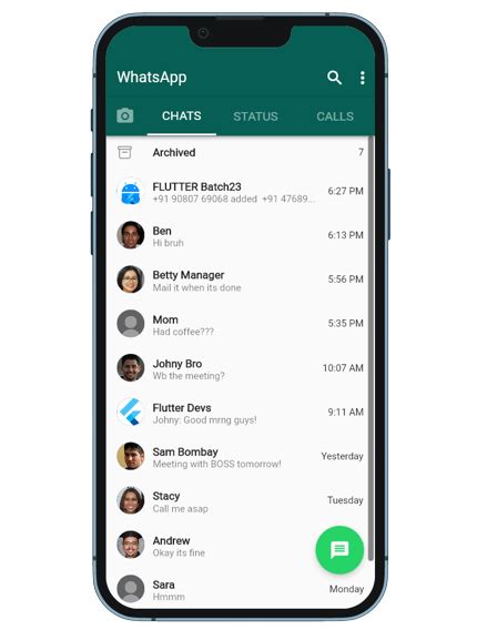 A Flutter Project For Whatsapp Chat Screen Ui