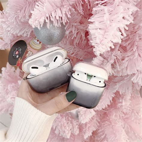 For Airpods Pro Case Cute Gradient Colors Clear Soft Tpu Cover For