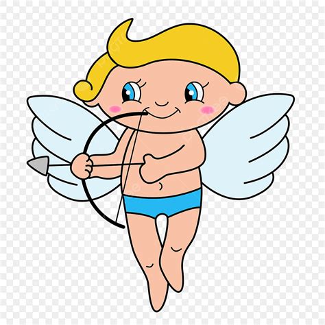 vector illustration cartoon outline clipart valentines day cupid cartoon drawing outline