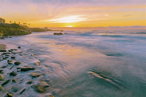 Majestic Sunset At La Jolla Cove San Diego Photograph By Mcclean