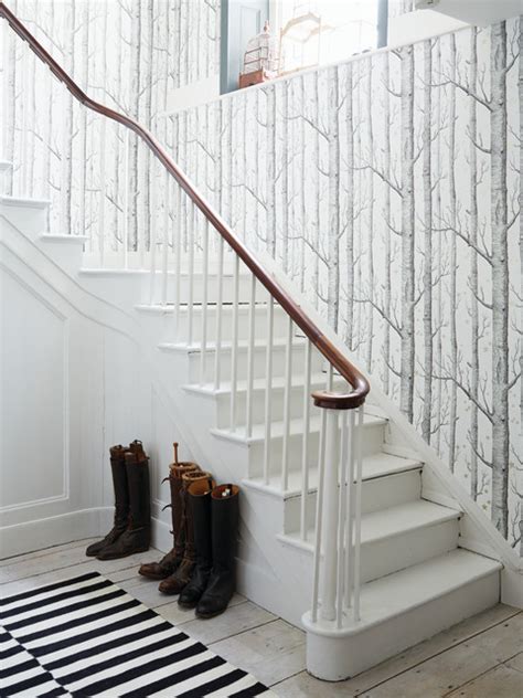 Hallway Wallpaper Ideas Scandinavian Staircase Sussex By