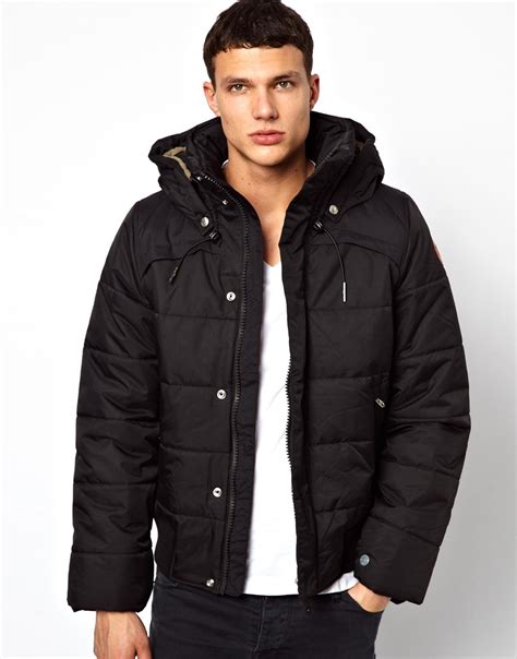 Lyst G Star Raw Quilted Bomber Jacket Whistler Nylon Hooded In Black