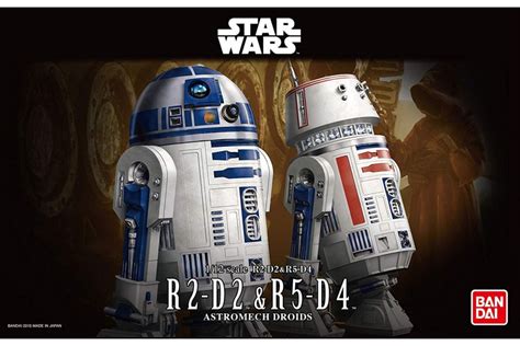 Star Wars Model Kit R2 D2 And R5 D4 Astromech Droids 112 Scale Bandai