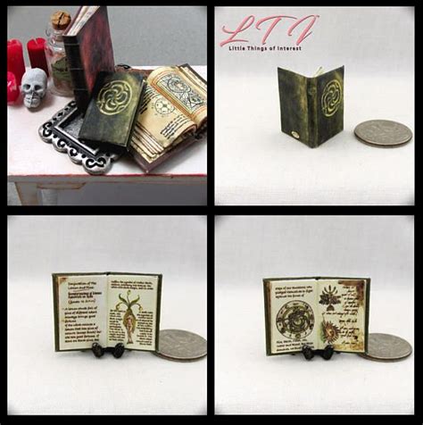 Blake Book Of Shadows Dollhouse Miniature 112 Scale Magic Etsy