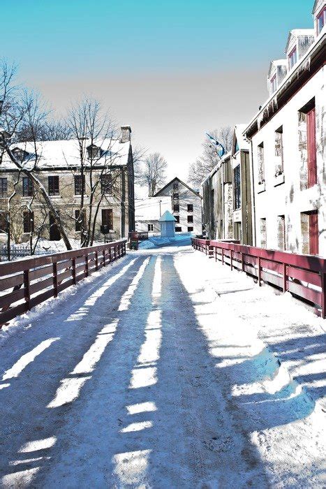 Bridge In Town At Snowy Winter Free Image Download
