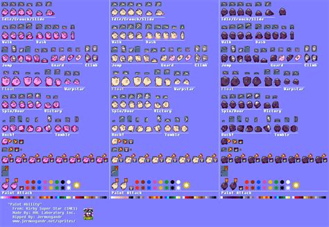 The Spriters Resource Full Sheet View Kirby Super Star Kirbys