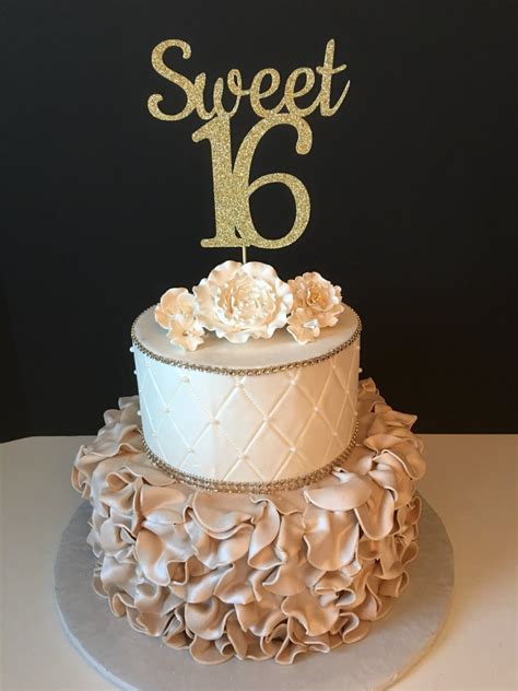 Birthday Cake Ideas For Sweet 16 Alittlecake 16th Sixteen The Art Of