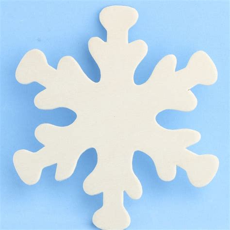 Unfinished Wood Snowflake Cutout Snow Snowflakes Glitter