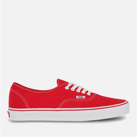 Vans Authentic Canvas Trainers Red Free Uk Delivery Allsole