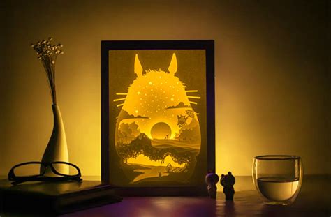 Anime themed Papercut light box Totoro 3D papercut light box | Etsy