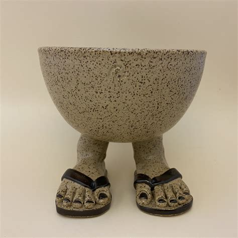 092 Feet Butt Bowl With Sandals Wizard Of Clay Pottery