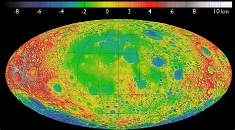 Lunar Topographic Map With The First 1 Billion Lola Measurements