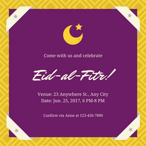 Customize 20 Eid Al Fitr Invitation Templates Online Canva