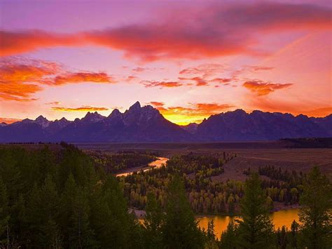 Hd Wallpaper Wyoming Grand Teton National Park Mount River Snake River