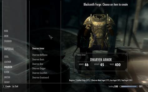 Dwarven Armor Crafting Guide The Elder Scrolls V