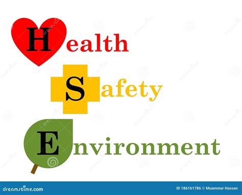 Health Safety And Environment Logo In Isolated White Stock