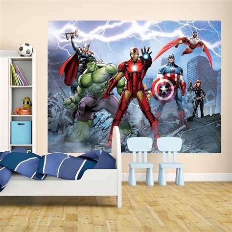 Marvel Wallpaper For Bedroom Wallpaper Marvel Bedroom Avengers Wall