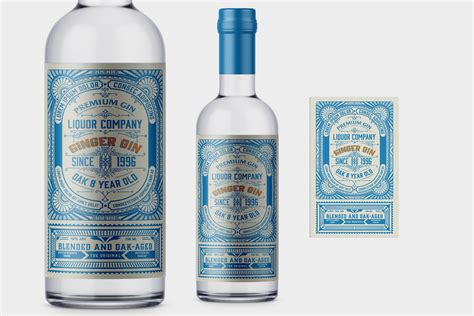 Vintage Gin Label Packaging Layout Graphic By Roverto Castillo