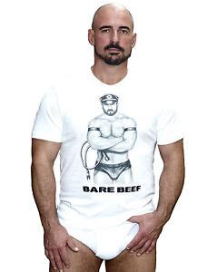Gay Bear T Shirt Cotton Basic Tee Bare Beef Big Muscle In