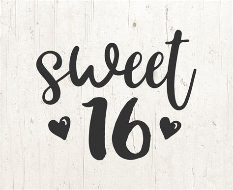 Sweet 16 Svg Sixteenth Birthday Svg 16th Birthday Svg Etsy 16th