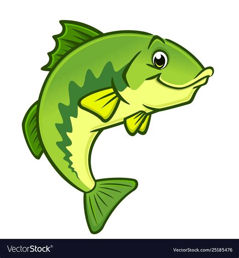 Cartoon Largemouth Bass Royalty Free Vector Image