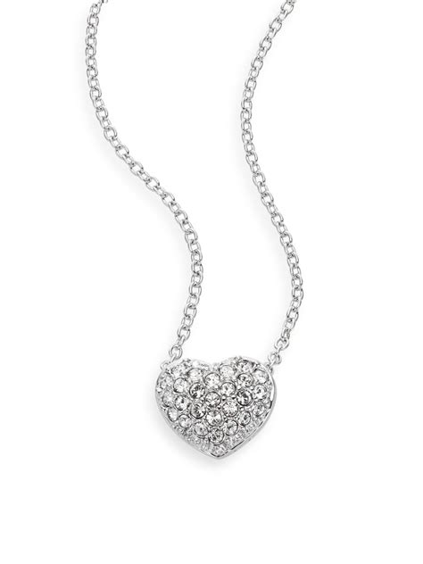 Lyst Swarovski Necklace Crystal Heart Pendant In Metallic