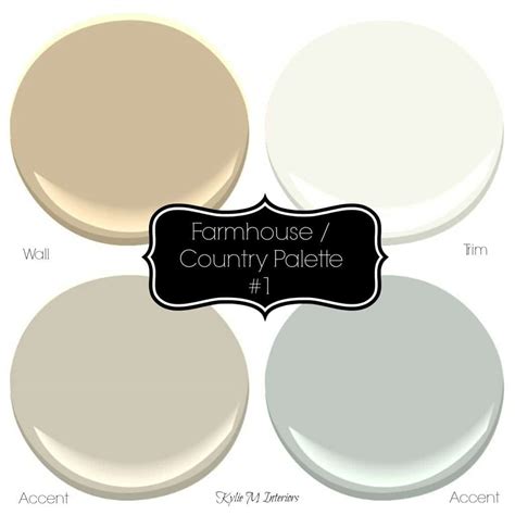 Farmhouse Or Country Style Paint Palette Ideas With Sherwin Williams