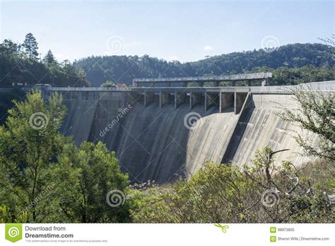 Mount Bold Reservoir Dam Wall And Slipway Editorial Image Image Of