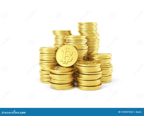 Stack Of Bitcoin Coins Stock Photo Image Of Crypto 141057252