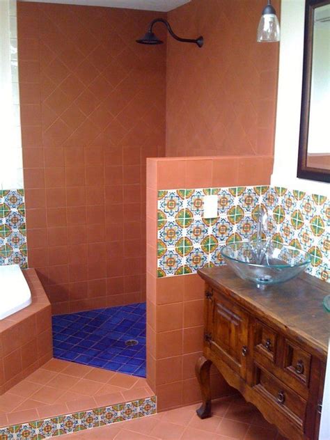Mexican Bathroom Shower Tile Mexican Tile Bathroom Bathroom Shower
