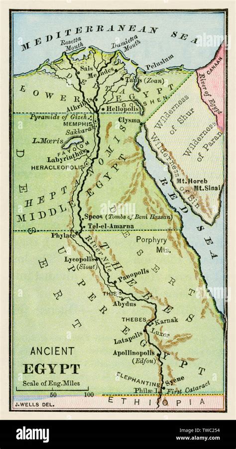Egitto Mappa Geografica