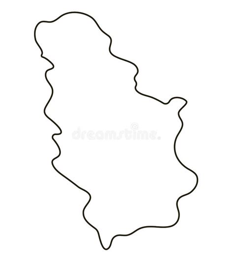 Map Of Serbia Simple Outline Map Vector Illustration Stock Vector