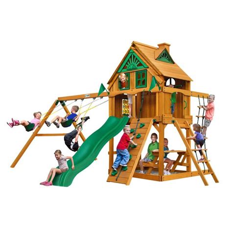 Gorilla Playsets Chateau Tower Treehouse Residential Wood Playset With