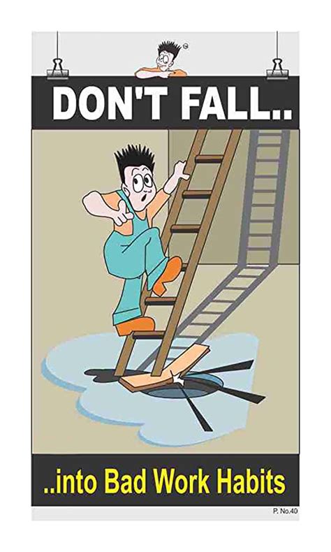 Posterkart Safety Poster Do Not Fall Into Bad Work Habits 66 Cm X 36