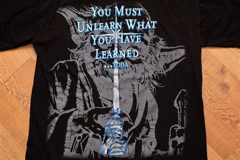 S Yoda Star Wars Quote T Shirt M Vintage S You Must Unlearn What You Have Learned