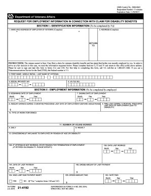 Sent from my iphone using tapatalk. 2015-2020 Form VA 21-4192 Fill Online, Printable, Fillable ...