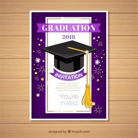 Plantilla De Invitación De Graduación Vector Gratis