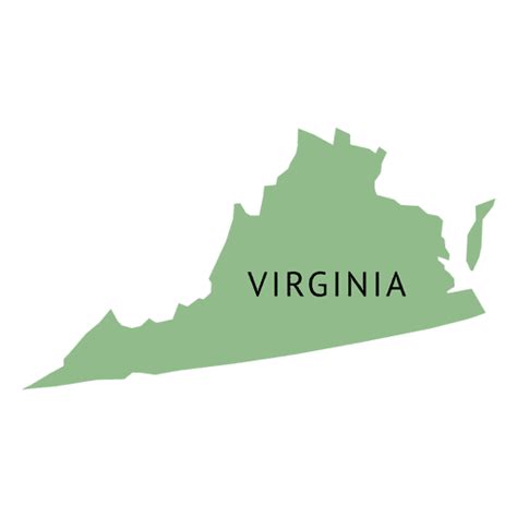 Virginia State Plain Map Transparent Png Svg Vector Virginia State Png