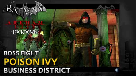 Batman Arkham City Lockdown Walkthrough Poison Ivy Boss Fight