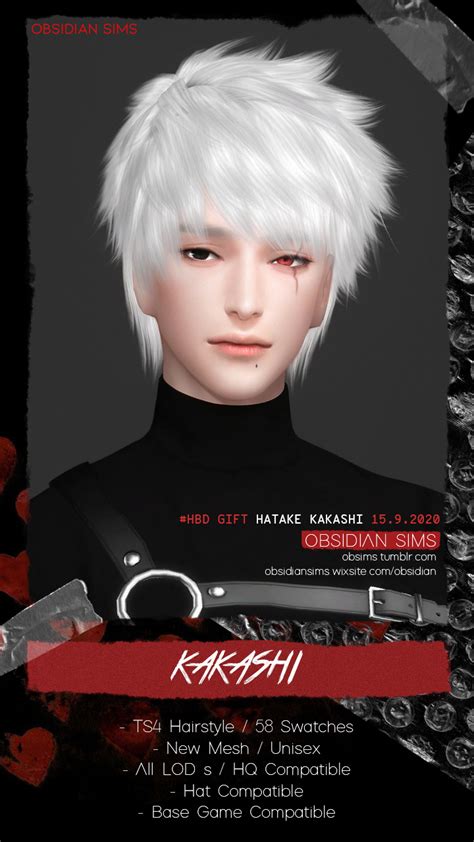 Kakashi Hairstyle From Obsidian Sims Sims 4 Downloads