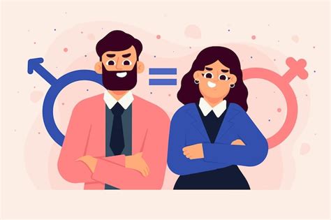 free vector gender equality concept