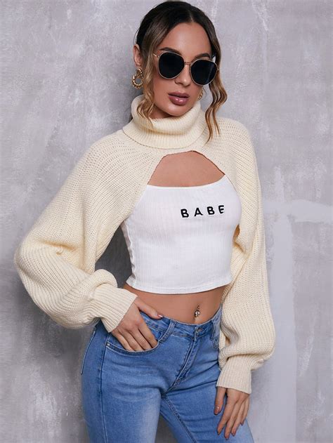 Sweater Crop Top Outfit Super Cropped Sweater Crop Top Outfits Knit Outfit Cropped Top