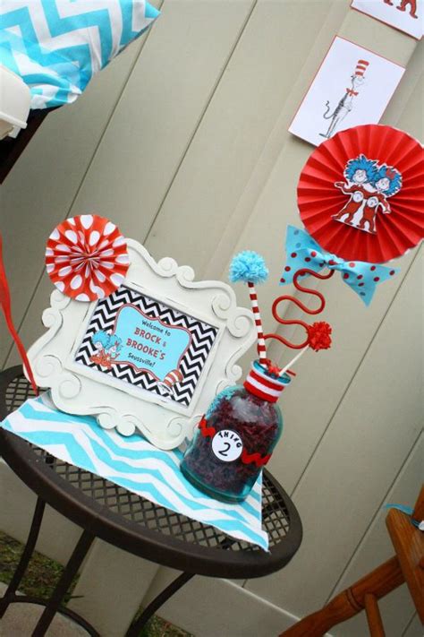 You may have party indoor or outdoor. Kara's Party Ideas Thing One & Thing Two Dr Seuss Themed ...