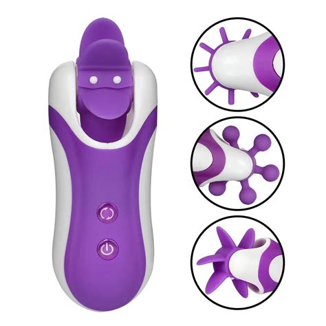 10 Mode Charging Tongue Licking Vibrator Roller Breast Massage Nipple Clitoris Stimulator