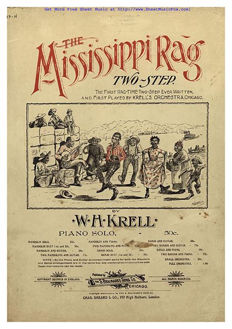 Free Sheet Music For The Mississippi Rag Krell William By William Krell