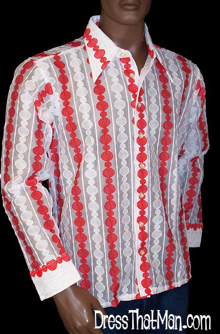70s Vintage Fab Butterfly Collar Lace Disco Shirt Mens L Dressthatman