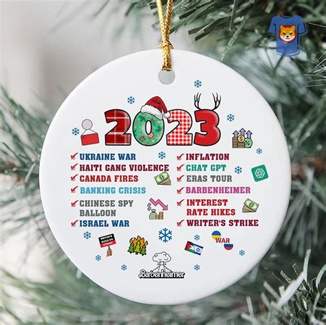2023 A Year To Remember Christmas Ornament 2023 Checklist Ceramic