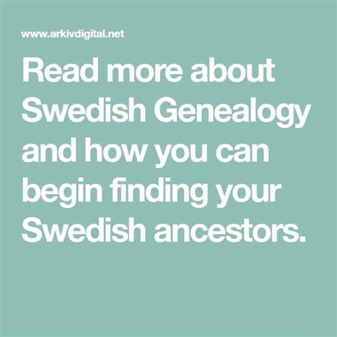 Read More About Swedish Genealogy And How You Can Begin Finding Your