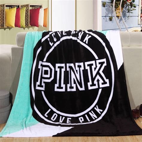 Love Pink Plush Throw Blanket Pink Blanket Victoria Secret Pink